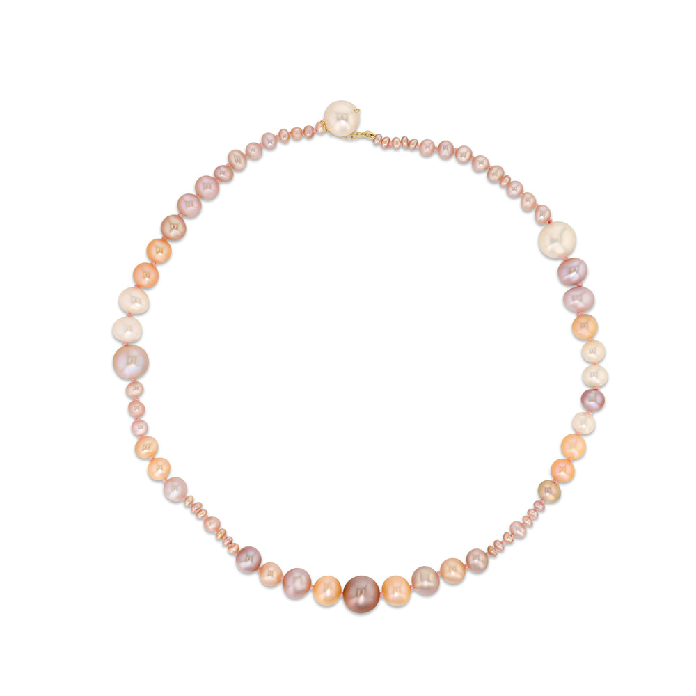 
                  
                    Pearl Girl Choker Necklace, Pink
                  
                